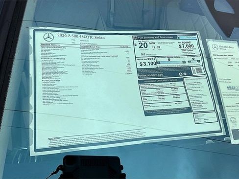 New 2026 Mercedes-Benz S 580 S 580 4MATIC Sedan image 17
