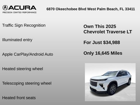 Used 2025 Chevrolet Traverse LT w/ Driver Confidence Package FWD image 18