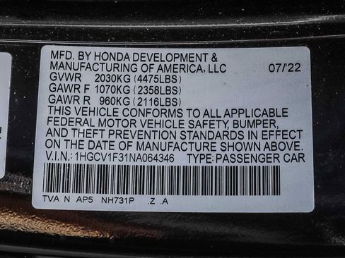 Used 2022 Honda Accord Sport image 10