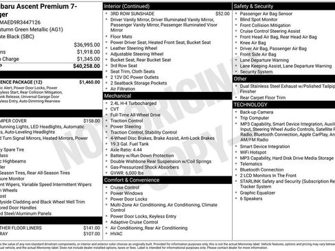 Used 2024 Subaru Ascent Premium w/ Convenience Package AWD/4WD image 11