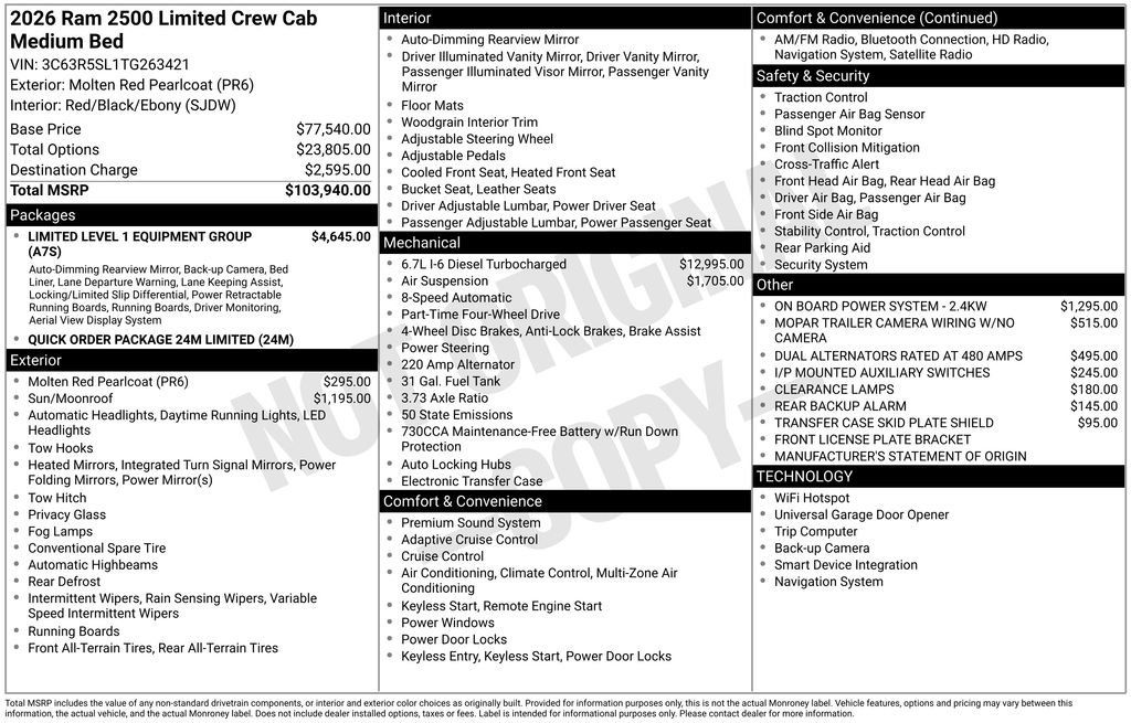 New 2026 RAM 2500 Limited AWD/4WD image 6