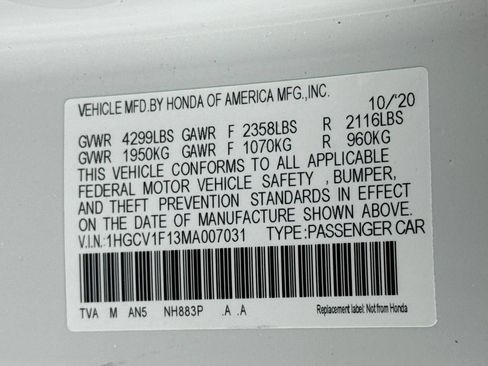 Used 2021 Honda Accord LX image 35