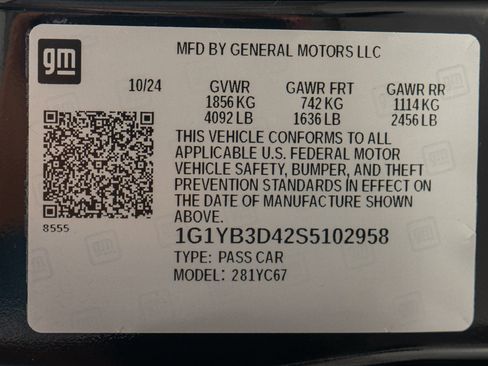Used 2025 Chevrolet Corvette Stingray Preferred Conv w/ Chrome Exterior Badge Package RWD image 24