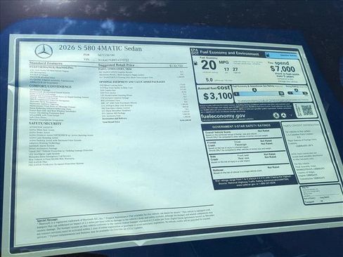 New 2026 Mercedes-Benz S 580 4MATIC Sedan image 18