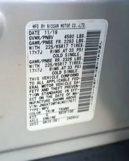 Used 2020 Nissan Rogue SV FWD image 53