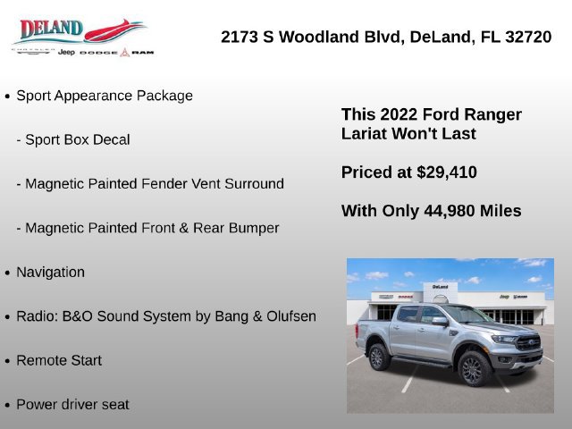 Used 2022 Ford Ranger Lariat w/ Equipment Group 501A High AWD/4WD image 22