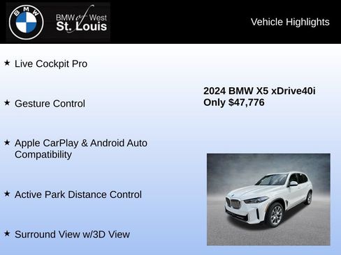 Used 2024 BMW X5 xDrive40i w/ Premium Package AWD/4WD image 16