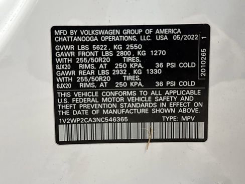 Used 2022 Volkswagen Atlas SE w/ Black Wheel Package image 36