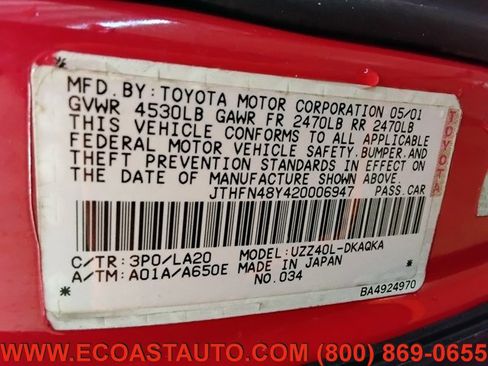 Used 2002 Lexus SC 430 Convertible image 16