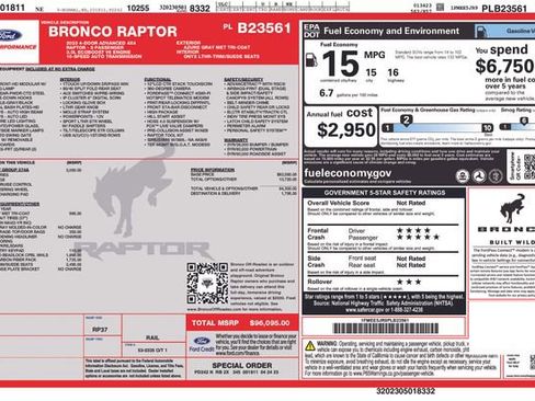 Used 2023 Ford Bronco Raptor image 75