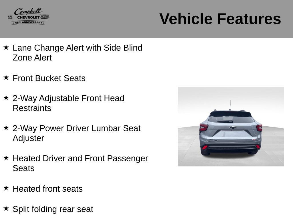 Used 2026 Chevrolet Trax RS w/ Sunroof Package FWD image 16
