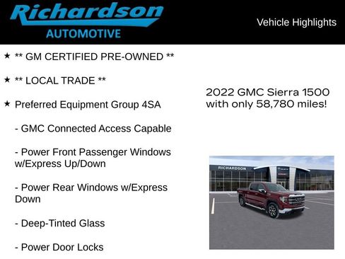 Used 2022 GMC Sierra 1500 SLT w/ SLT Convenience Package image 12