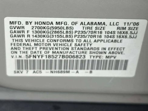 Used 2007 Honda Pilot EX-L image 11