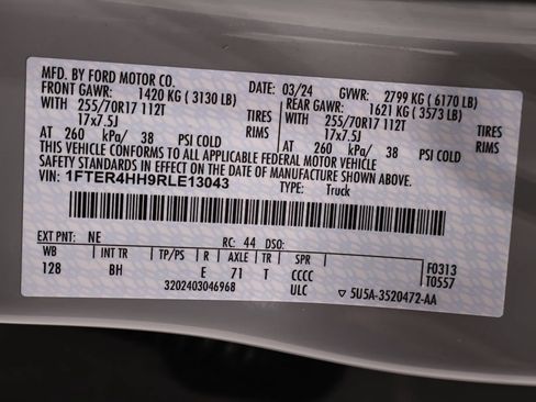 Certified 2024 Ford Ranger XLT w/ Equipment Group 301A High AWD/4WD image 47