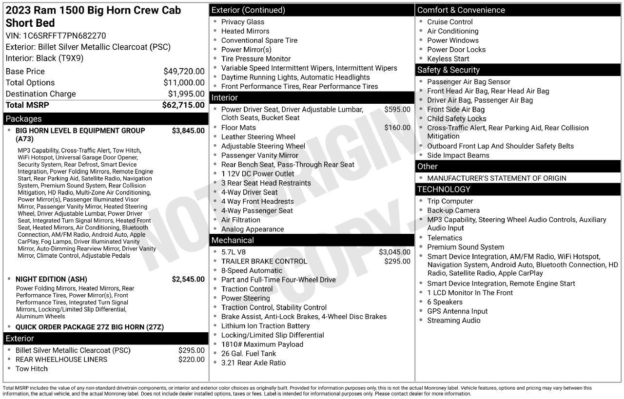 Used 2023 RAM 1500 Big Horn AWD/4WD image 5