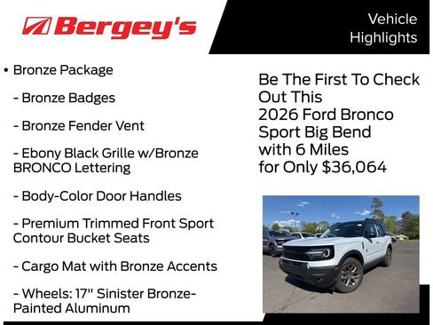 New 2026 Ford Bronco Sport Big Bend AWD/4WD image 5