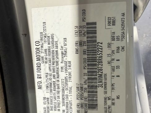 Used 2008 Lincoln MKZ AWD image 8