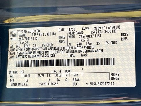 Used 2021 Ford F150 XL w/ Equipment Group 101A High image 29