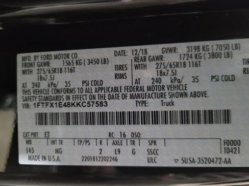 Used 2019 Ford F150 XLT w/ Equipment Group 302A Luxury image 33