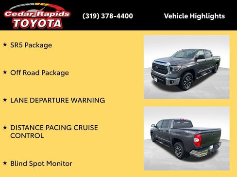 Certified 2018 Toyota Tundra SR5 w/ TRD Off Road Package AWD/4WD image 23