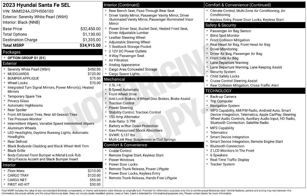 Certified 2023 Hyundai Santa Fe SEL FWD image 5