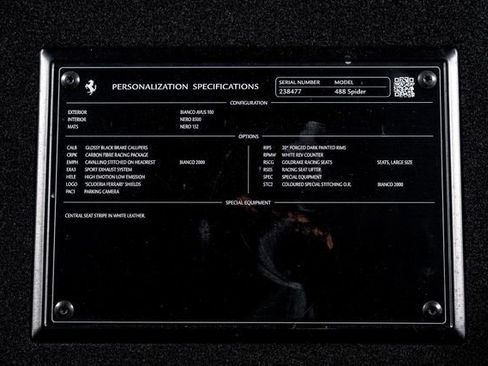 Certified 2019 Ferrari 488 Spider RWD image 59