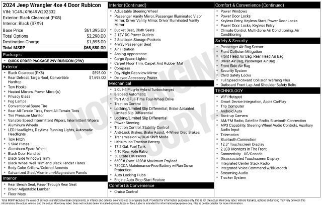 Used 2024 Jeep Wrangler Unlimited Rubicon 4xe AWD/4WD image 28
