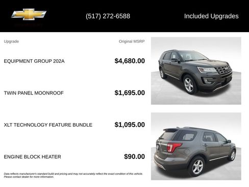 Used 2017 Ford Explorer XLT w/ Equipment Group 202A AWD/4WD image 5
