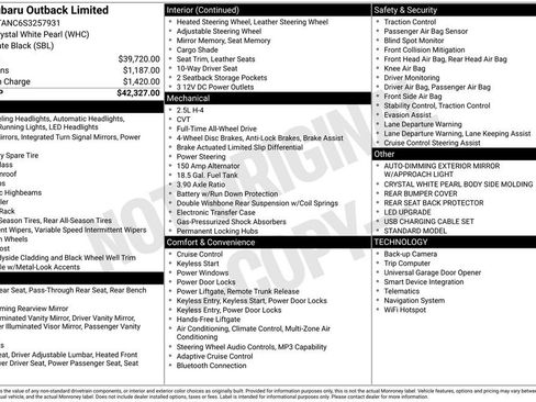 Certified 2025 Subaru Outback Limited image 8