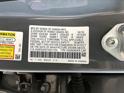 Used 2026 Honda Civic Sport image 30