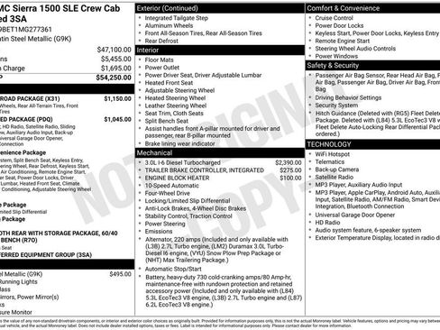 Used 2021 GMC Sierra 1500 SLE w/ X31 Off-Road Package AWD/4WD image 2