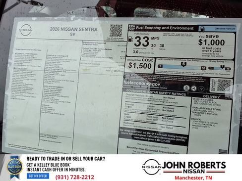 New 2026 Nissan Sentra SV w/ Floor Mat Package FWD image 21