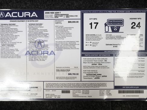 Used 2005 Acura NSX T image 21