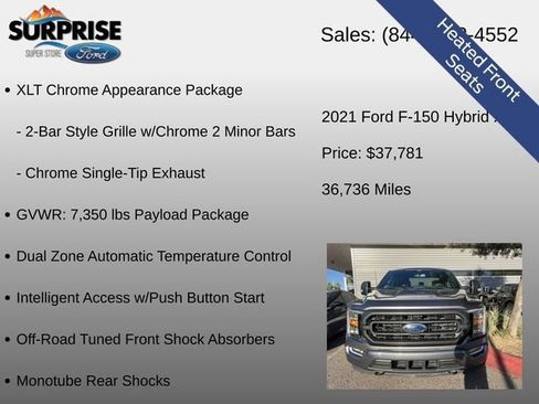 Used 2021 Ford F150 XLT w/ Equipment Group 302A High AWD/4WD image 44