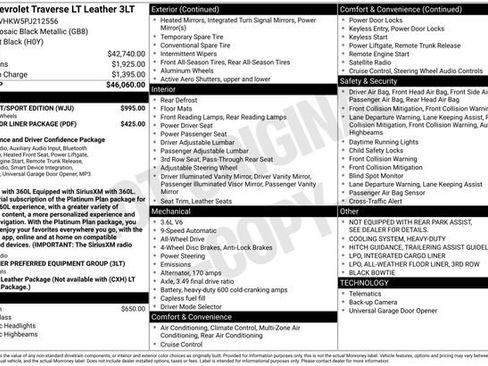 Used 2023 Chevrolet Traverse LT w/ Midnight/Sport Edition AWD/4WD image 6