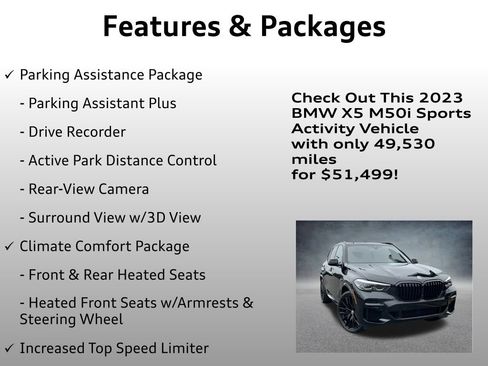 Used 2023 BMW X5 M50i w/ Climate Comfort Package image 16