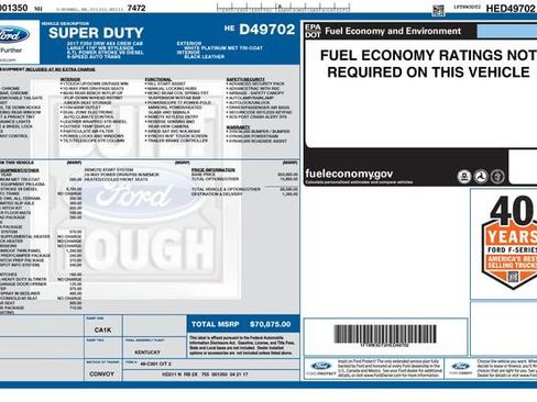 Used 2017 Ford F350 Lariat w/ Lariat Value Package image 8