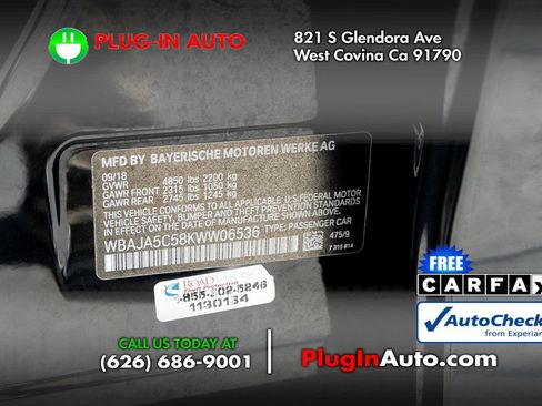 Used 2019 BMW 530i w/ Convenience Package image 9