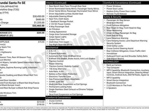 Used 2023 Hyundai Santa Fe SE w/ Cargo Package AWD/4WD image 37