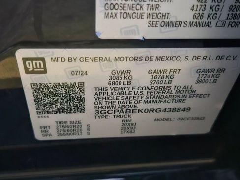 Used 2024 Chevrolet Silverado 1500 Custom w/ LPO, Dark Essentials Package RWD image 22