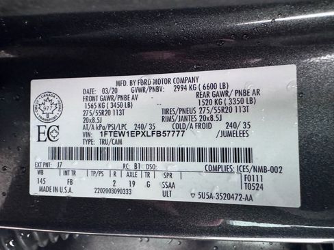 Used 2020 Ford F150 XLT w/ Equipment Group 302A Luxury image 56