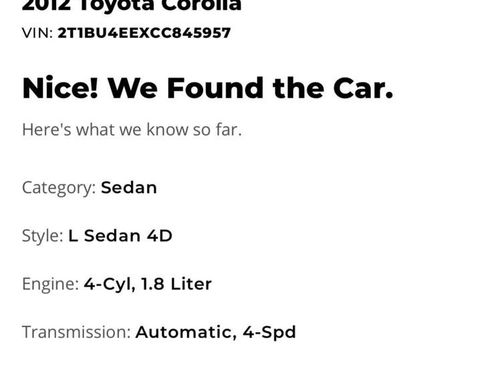 Used 2012 Toyota Corolla L FWD image 3
