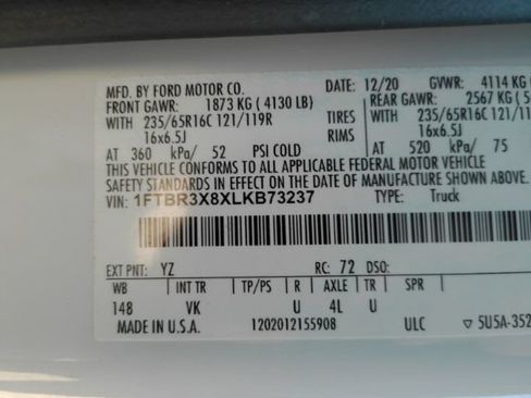 Used 2020 Ford Transit 250 148 High Roof Extended RWD image 36