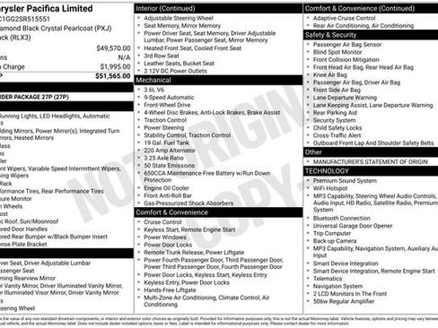 Used 2025 Chrysler Pacifica Limited FWD image 1