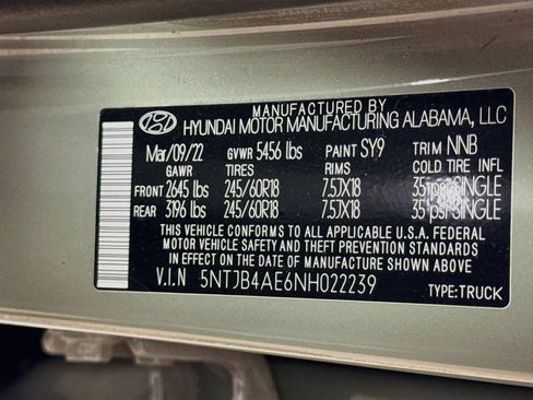 Used 2022 Hyundai Santa Cruz SEL FWD image 30