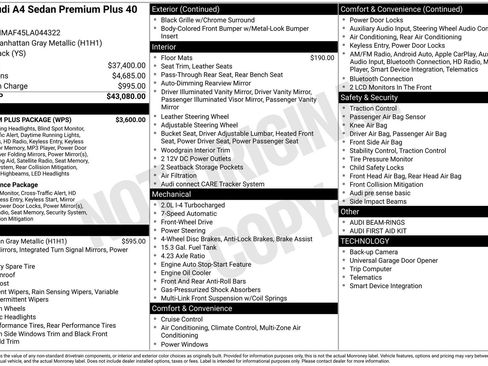 Used 2020 Audi A4 2.0T Premium Plus w/ Premium Plus Package image 32