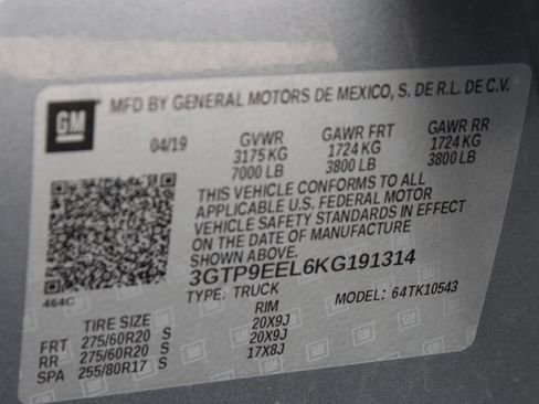 Used 2019 GMC Sierra 1500 AT4 w/ AT4 Premium Package image 54