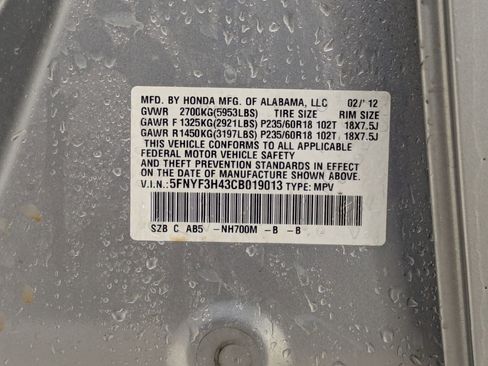 Used 2012 Honda Pilot EX image 9