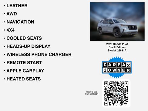 Certified 2025 Honda Pilot Black Edition image 7