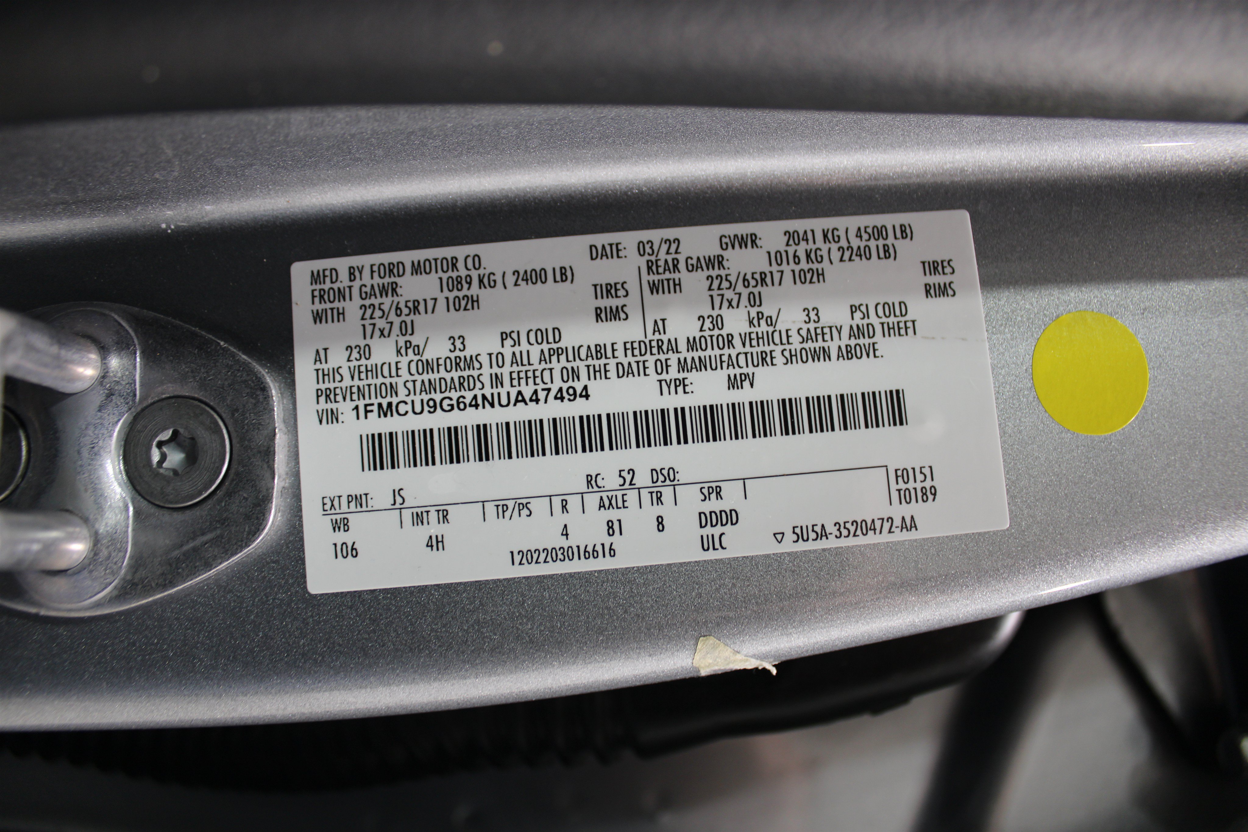 Used 2022 Ford Escape SE w/ Convenience Package AWD/4WD image 36